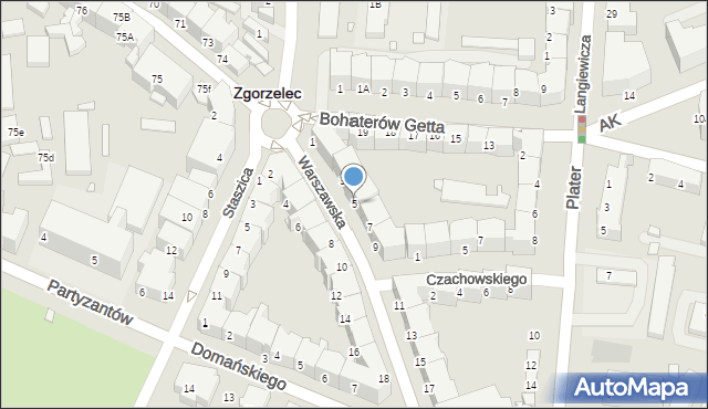 Zgorzelec, Warszawska, 5, mapa Zgorzelec