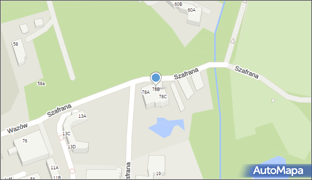 Zielona Góra, Wazów, 78B, mapa Zielona Góra