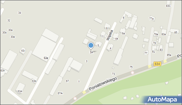 Zielonka, Wąska, 3A, mapa Zielonka