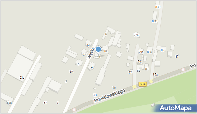 Zielonka, Wąska, 4a, mapa Zielonka