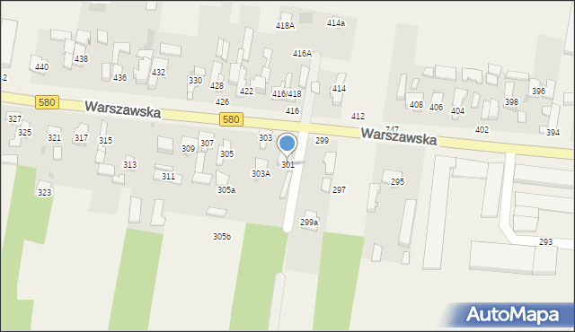 Zielonki-Wieś, Warszawska, 301, mapa Zielonki-Wieś