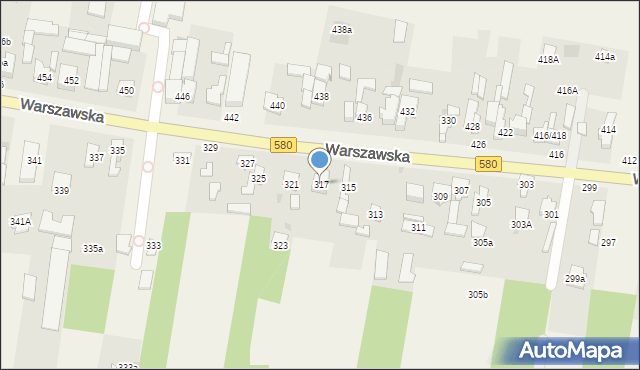 Zielonki-Wieś, Warszawska, 317, mapa Zielonki-Wieś