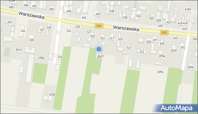 Zielonki-Wieś, Warszawska, 323, mapa Zielonki-Wieś