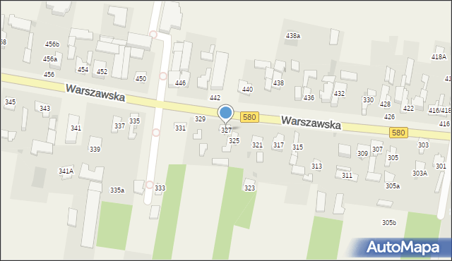 Zielonki-Wieś, Warszawska, 327, mapa Zielonki-Wieś