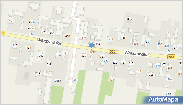 Zielonki-Wieś, Warszawska, 329, mapa Zielonki-Wieś