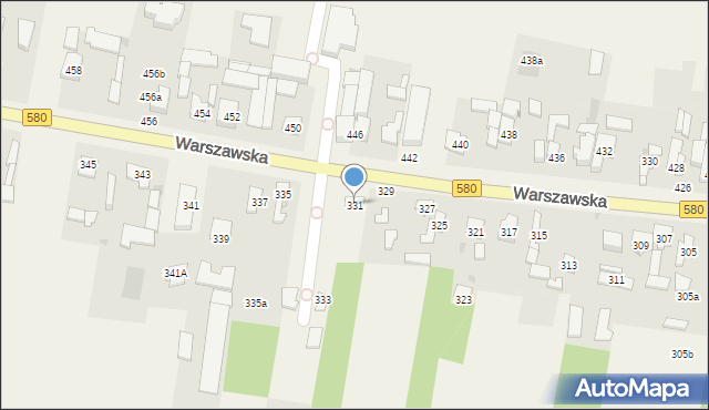 Zielonki-Wieś, Warszawska, 331, mapa Zielonki-Wieś