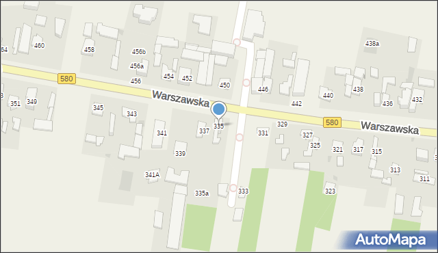 Zielonki-Wieś, Warszawska, 335, mapa Zielonki-Wieś
