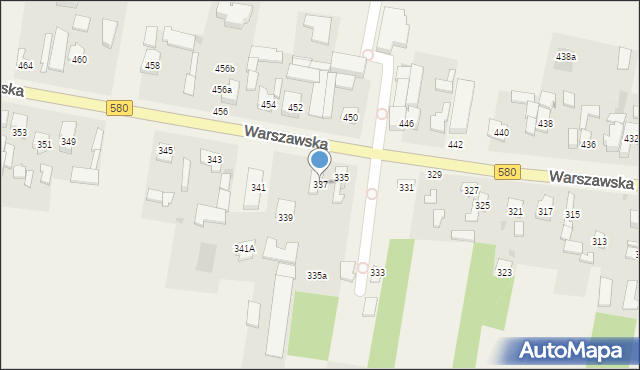 Zielonki-Wieś, Warszawska, 337, mapa Zielonki-Wieś
