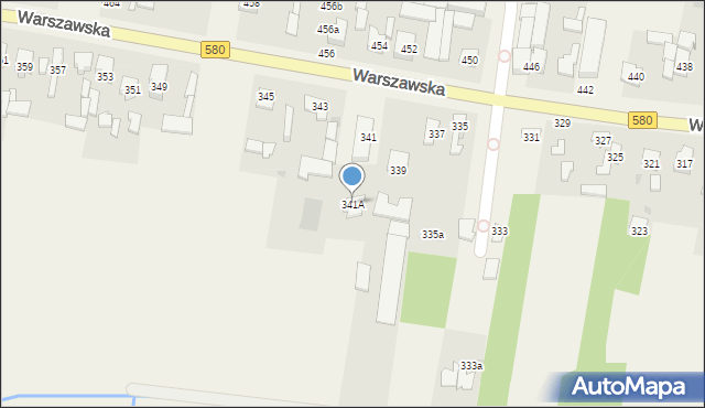 Zielonki-Wieś, Warszawska, 341A, mapa Zielonki-Wieś