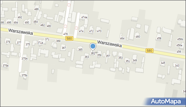 Zielonki-Wieś, Warszawska, 361, mapa Zielonki-Wieś