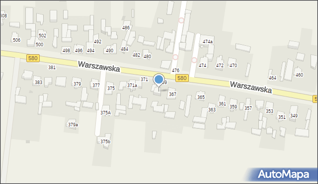 Zielonki-Wieś, Warszawska, 369/369A, mapa Zielonki-Wieś