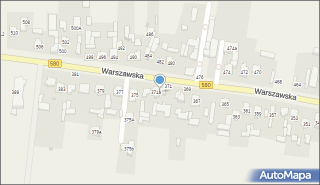 Zielonki-Wieś, Warszawska, 371/373, mapa Zielonki-Wieś