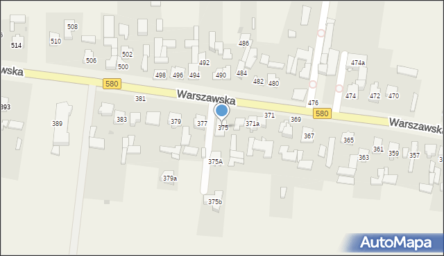 Zielonki-Wieś, Warszawska, 375, mapa Zielonki-Wieś