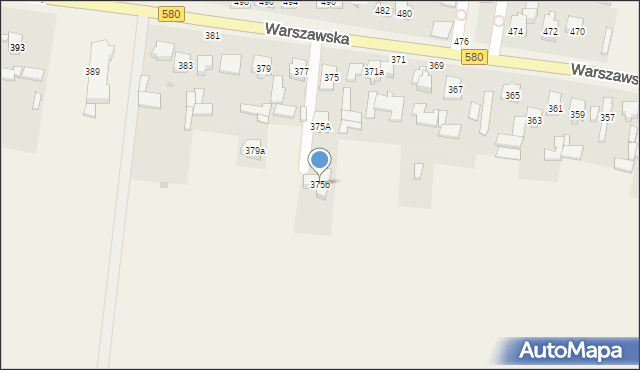 Zielonki-Wieś, Warszawska, 375b, mapa Zielonki-Wieś