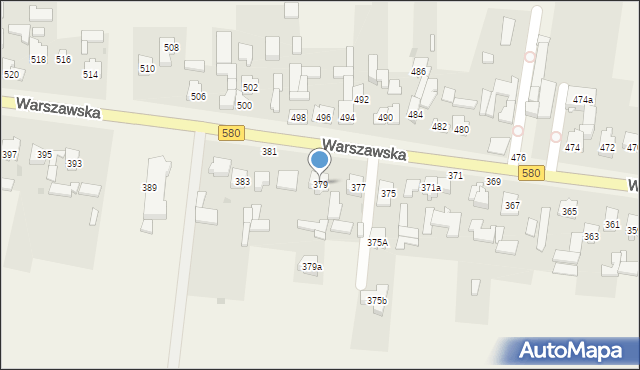 Zielonki-Wieś, Warszawska, 379, mapa Zielonki-Wieś