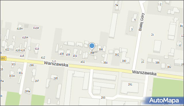 Zielonki-Wieś, Warszawska, 398, mapa Zielonki-Wieś