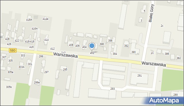 Zielonki-Wieś, Warszawska, 402, mapa Zielonki-Wieś