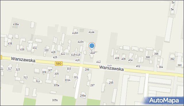 Zielonki-Wieś, Warszawska, 414, mapa Zielonki-Wieś