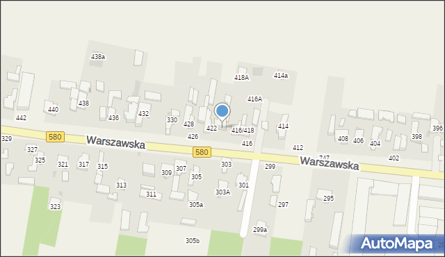 Zielonki-Wieś, Warszawska, 420, mapa Zielonki-Wieś