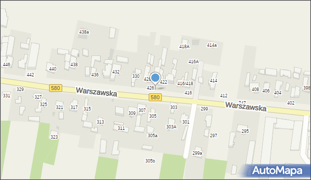 Zielonki-Wieś, Warszawska, 424, mapa Zielonki-Wieś