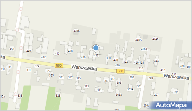 Zielonki-Wieś, Warszawska, 432, mapa Zielonki-Wieś