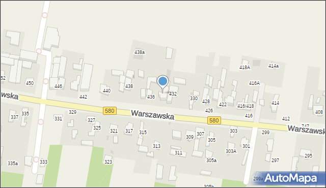 Zielonki-Wieś, Warszawska, 434, mapa Zielonki-Wieś