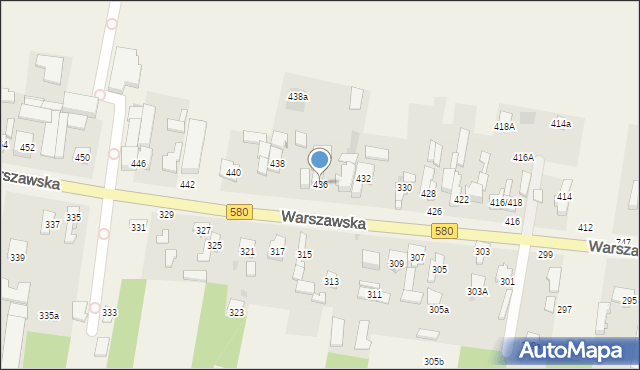 Zielonki-Wieś, Warszawska, 436, mapa Zielonki-Wieś