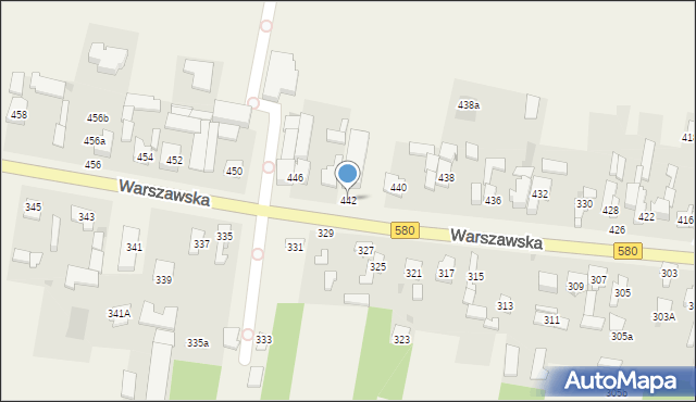 Zielonki-Wieś, Warszawska, 442, mapa Zielonki-Wieś