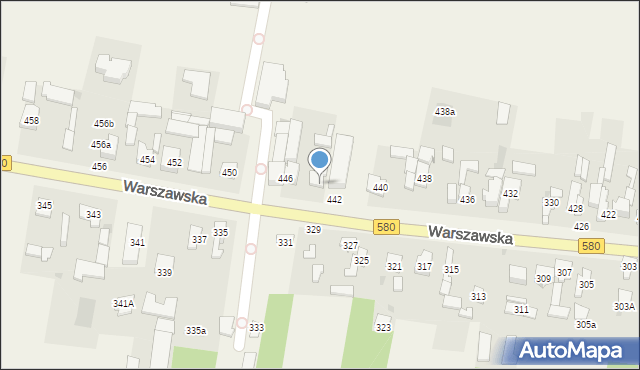 Zielonki-Wieś, Warszawska, 444, mapa Zielonki-Wieś