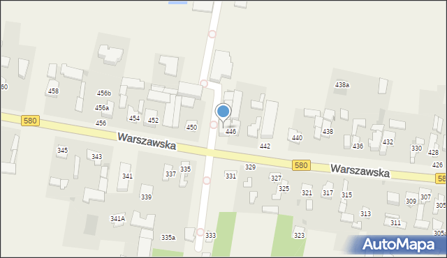 Zielonki-Wieś, Warszawska, 448, mapa Zielonki-Wieś