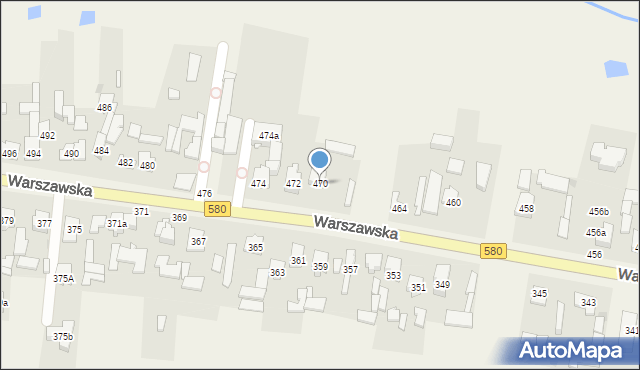 Zielonki-Wieś, Warszawska, 470, mapa Zielonki-Wieś