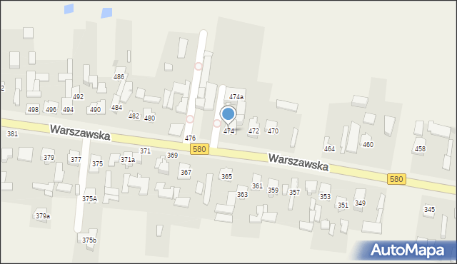 Zielonki-Wieś, Warszawska, 474, mapa Zielonki-Wieś