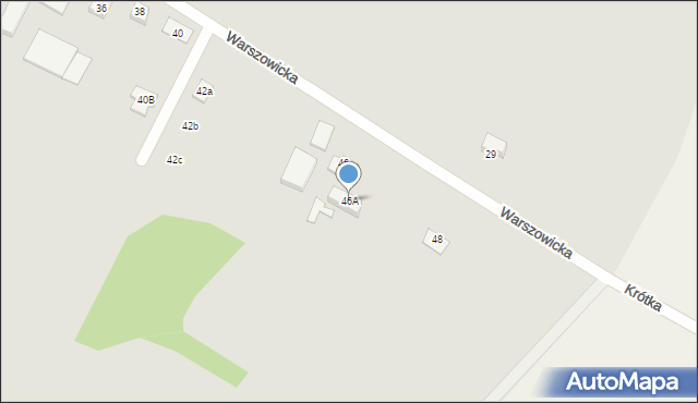 Żory, Warszowicka, 46A, mapa Żor