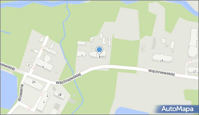 Zwierzyniec, Wachniewskiej, 9, mapa Zwierzyniec