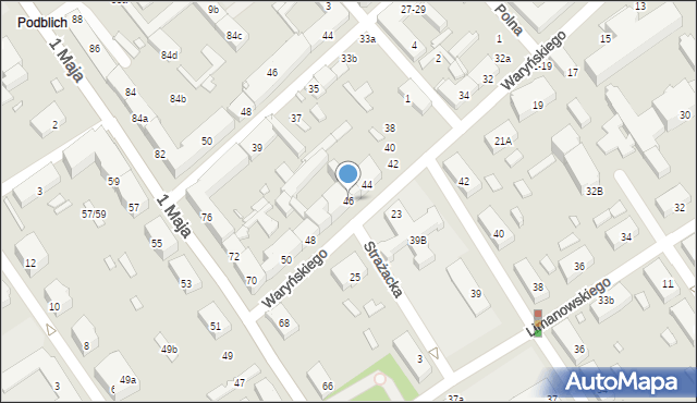Żyrardów, Waryńskiego Ludwika, 46, mapa Żyrardów