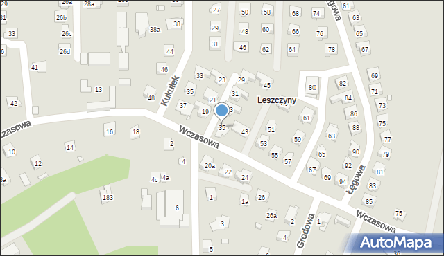 Bielsko-Biała, Wczasowa, 35, mapa Bielsko-Białej