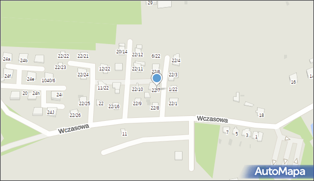 Blachownia, Wczasowa, 22/7, mapa Blachownia