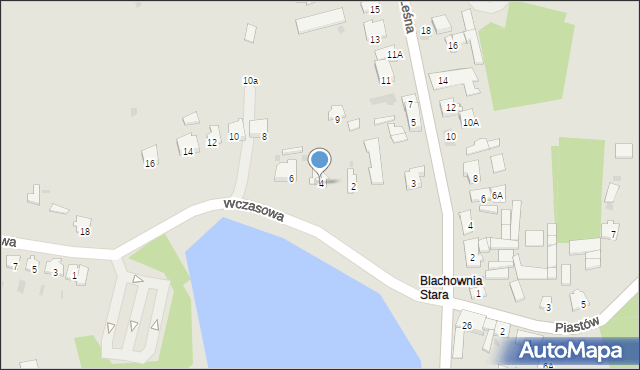 Blachownia, Wczasowa, 4, mapa Blachownia