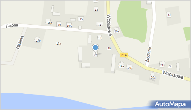 Borzechowo, Wczasowa, 17, mapa Borzechowo