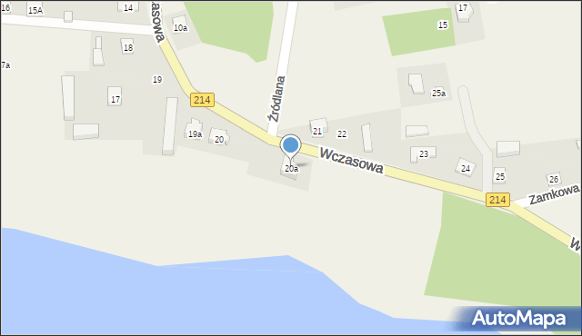 Borzechowo, Wczasowa, 20a, mapa Borzechowo