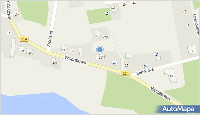 Borzechowo, Wczasowa, 23, mapa Borzechowo