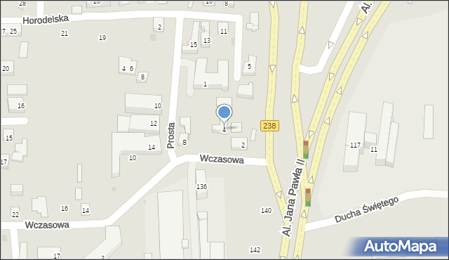 Bydgoszcz, Wczasowa, 4, mapa Bydgoszczy