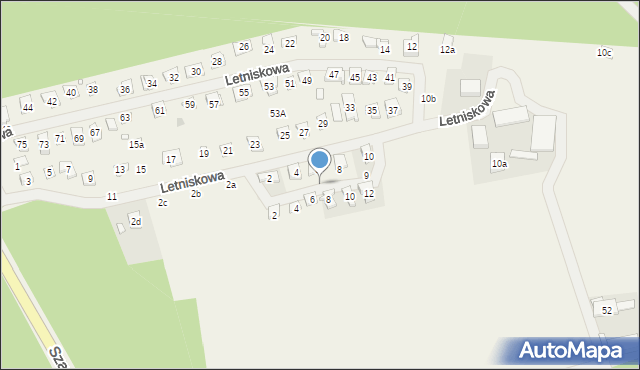 Cerekwica, Wczasowa, 5, mapa Cerekwica