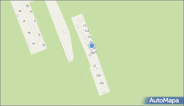 Firlej, Wczasowa, 21a, mapa Firlej