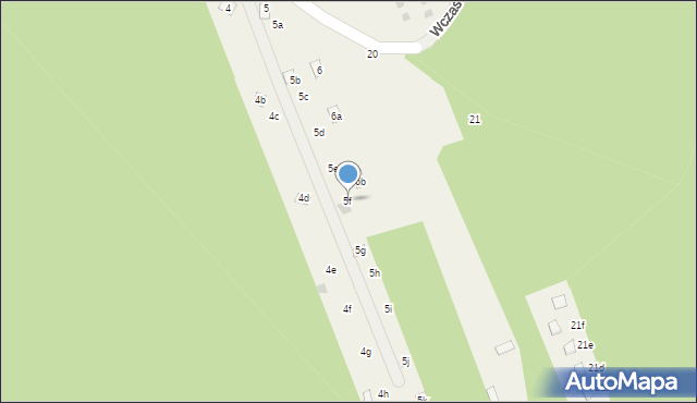 Firlej, Wczasowa, 5f, mapa Firlej