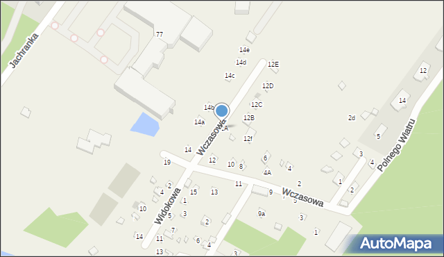 Jachranka, Wczasowa, 12A, mapa Jachranka