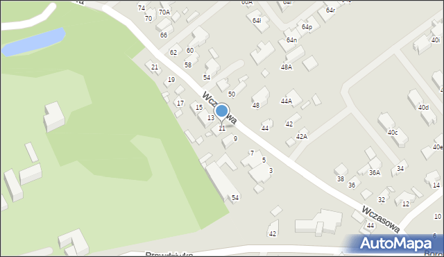 Konstancin-Jeziorna, Wczasowa, 11, mapa Konstancin-Jeziorna