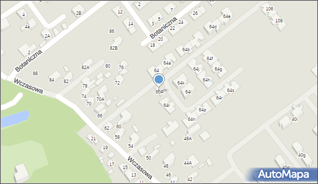 Konstancin-Jeziorna, Wczasowa, 60A, mapa Konstancin-Jeziorna