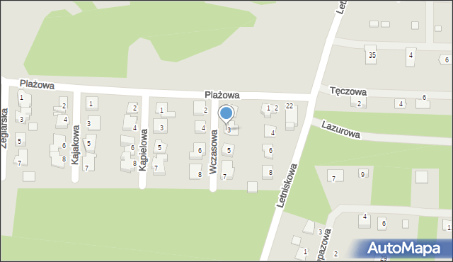 Koronowo, Wczasowa, 3, mapa Koronowo