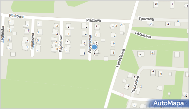 Koronowo, Wczasowa, 7, mapa Koronowo